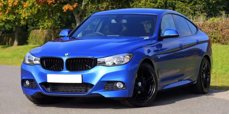 blue BMW