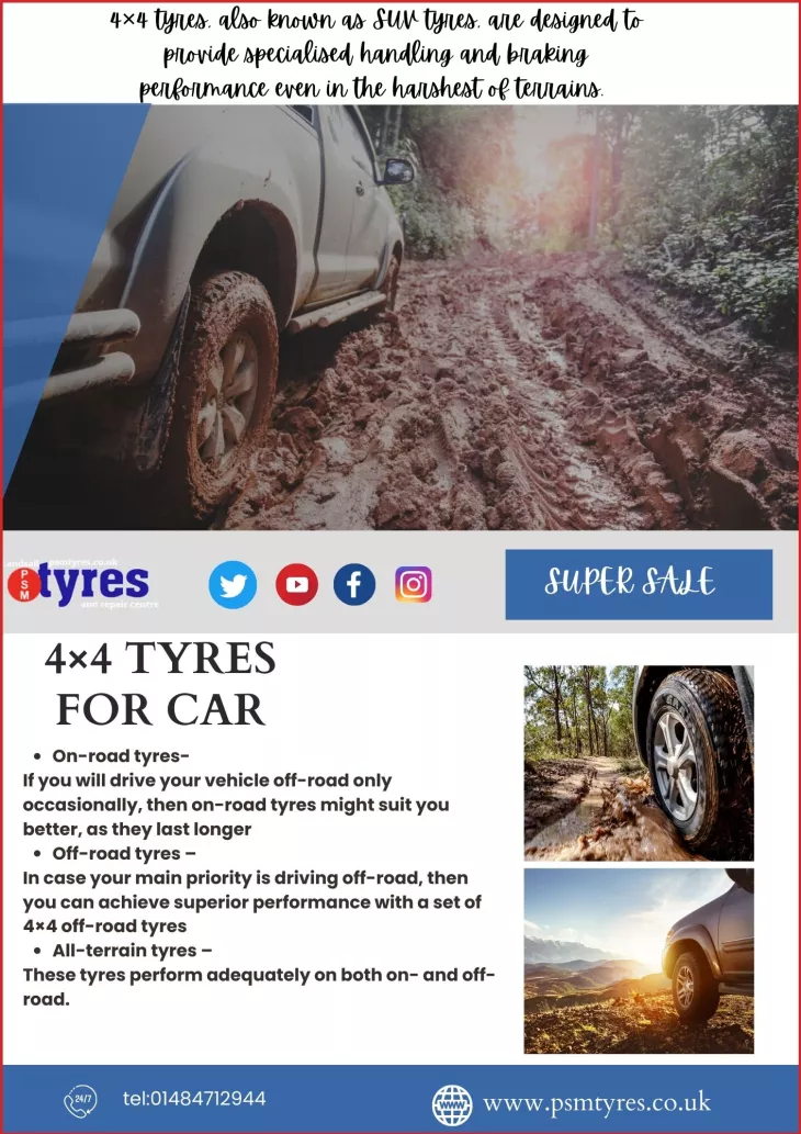 4×4 tyres, also known as SUV tyres 