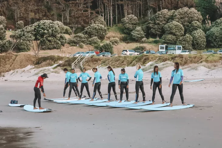 Aotearoa Surf School, so also operate all along the east coast north of Auckland 