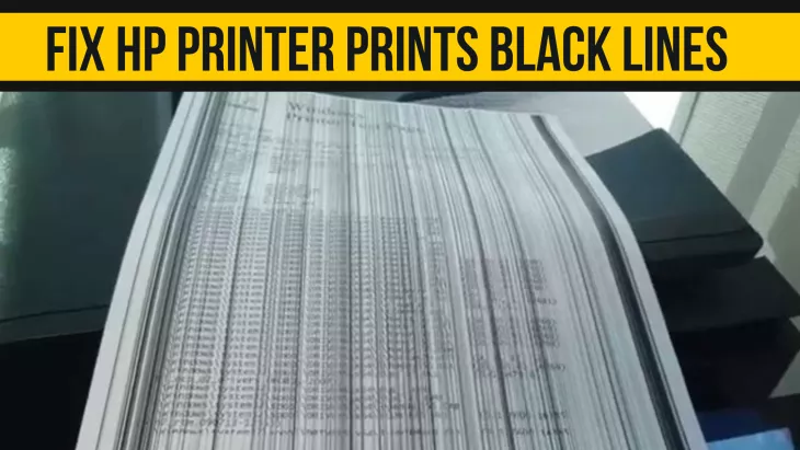 Hp printer printing black lines