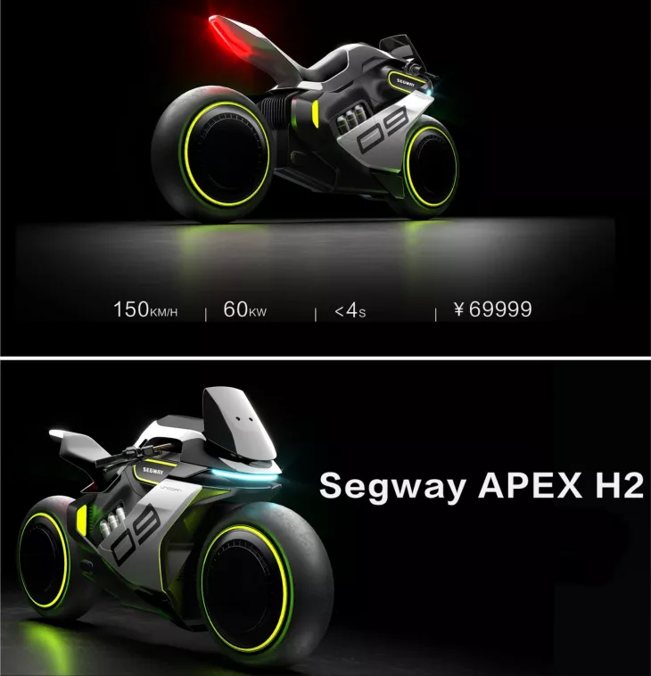 Segway APEX H2 electric hybrid motorcycle