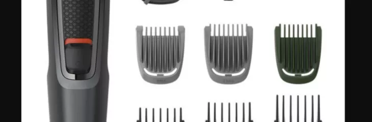 Philips trimmer with self-sharpening blades
