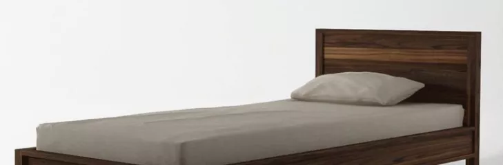 wooden single bed 