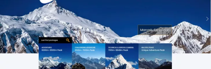 screenshot of peak climbing nepal