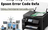 Epson Error Code 0xfa 