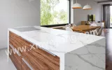 Calacatta A5078 white quartz for kitchen countertop quartz slab supplier A5078